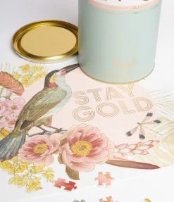 Finelines (Designworks) Sale Stay Gold Toucan & Floral One Thousand Piece Puzzle
