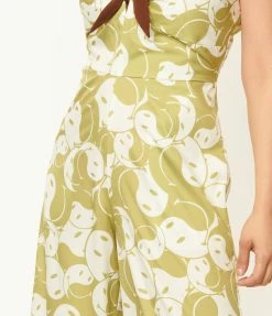 Fan Flair SmileyÃ‚Â® X Unique Vintage Green Yin Yang SmileyÃ‚Â® Print Jumpsuit