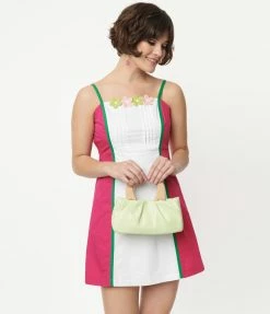 Smak Parlour Hot Pink & White Color Block Darling Daisy Mini Dress Sale