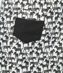 Unique Vintage Black & White Zebra Print Hide & Seek Skort