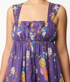Fan Flair Rainbow Brite X Unique Vintage Rainbow Night Print Babydoll Dress