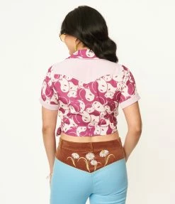 Fan Flair SmileyÃ‚Â® X Unique Vintage Purple Yin Yang SmileyÃ‚Â® Wrap Crop Top