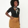 Tony Mary Camel Corduroy Mini Skirt Sale