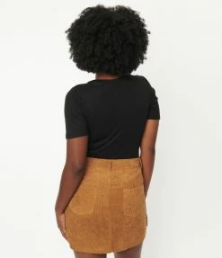 Tony Mary Camel Corduroy Mini Skirt Sale