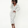 American Mettle Holding (Today Fashion) White & Black Polka Dot Wiggle Dress Sale