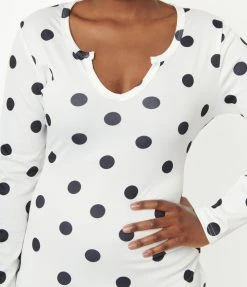 American Mettle Holding (Today Fashion) White & Black Polka Dot Wiggle Dress Sale