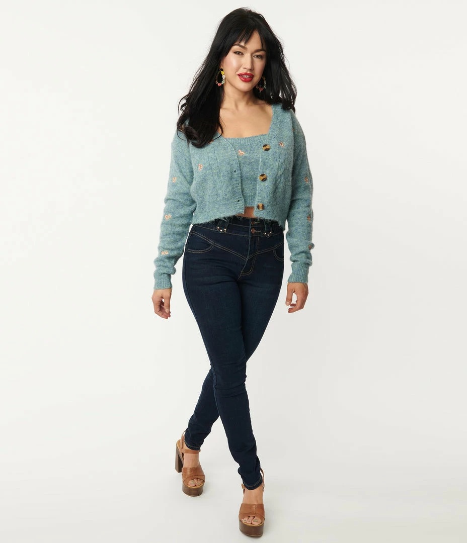 Blue Turtle Sale Dark Denim High Waisted Skinny Jeans