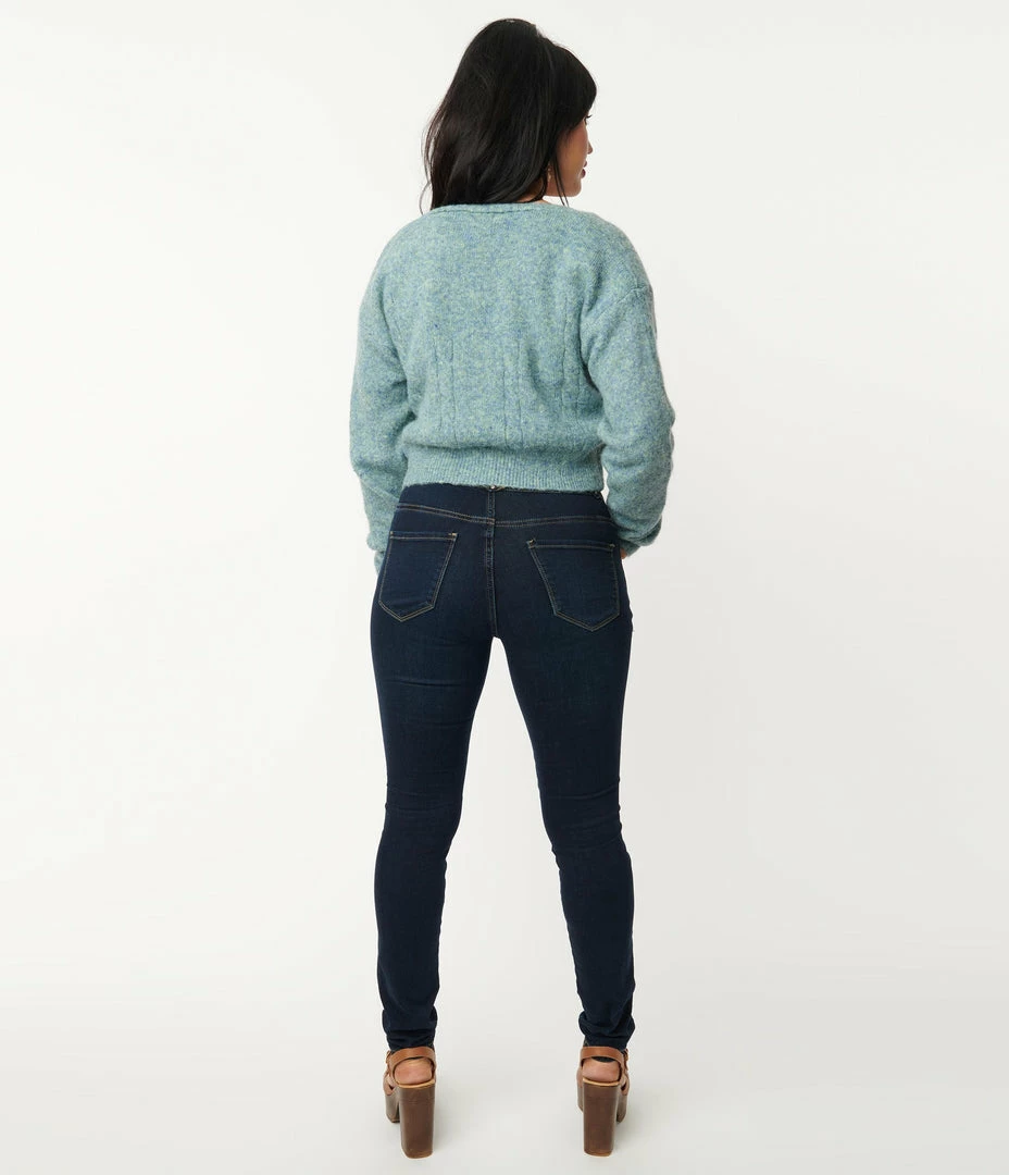 Blue Turtle Sale Dark Denim High Waisted Skinny Jeans