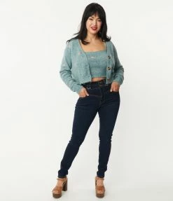 Blue Turtle Sale Dark Denim High Waisted Skinny Jeans