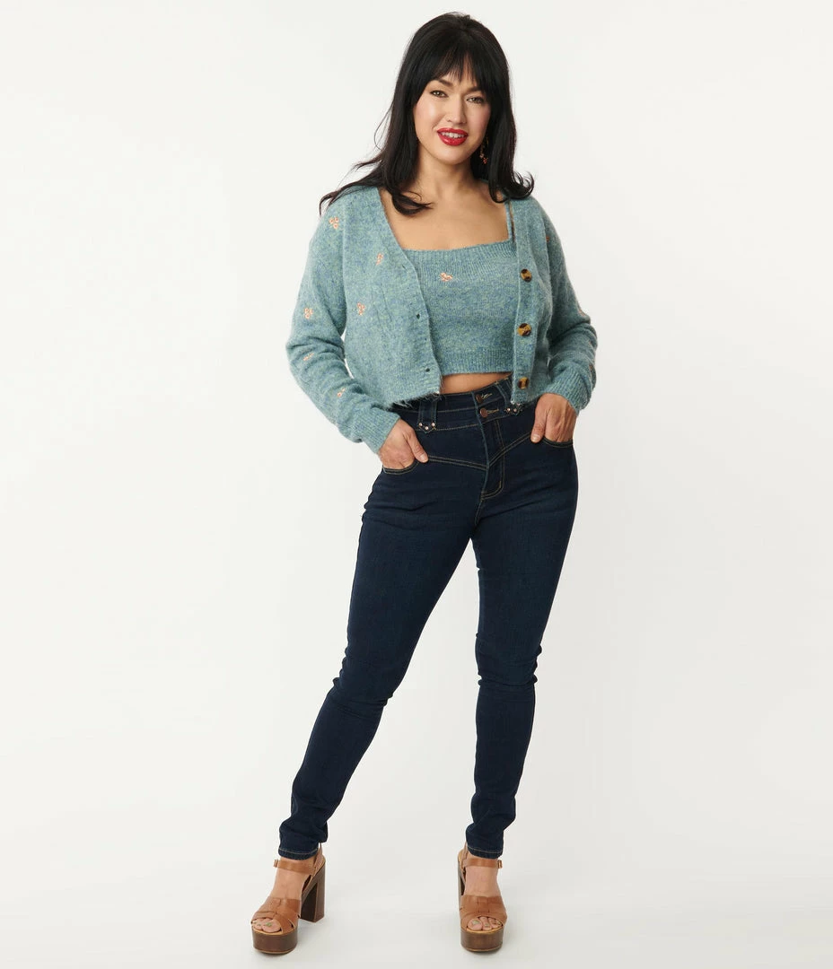 Blue Turtle Sale Dark Denim High Waisted Skinny Jeans