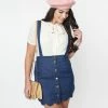 Smak Parlour Denim Blue Suspender Mini Skirt New Arrivals!