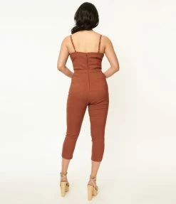 Unique Vintage Brown Marcel Jumpsuit