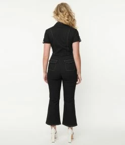 Unique Vintage Black Cargo Jumpsuit Trending