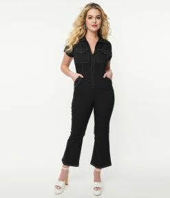 Unique Vintage Black Cargo Jumpsuit Trending