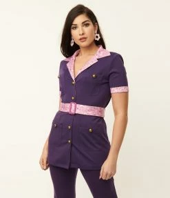 Fan Flair Scooby Doo X Smak Parlour Purple Daphne Tunic