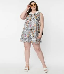 Flintstones X Smak Parlour Plus Size Flintstones Character Print Mini Dress Clothing