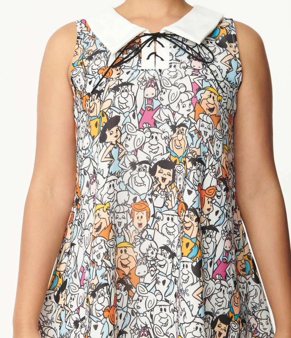 Flintstones X Smak Parlour Flintstones Character Print Mini Dress Clothing