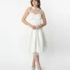 Unique Vintage White & Iridescent Heart Bridal Swing Dress Clothing