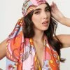 Smak Parlour Multicolor Summer Paisley Long Hair Scarf