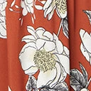 Swimwear Unique Vintage Rust & White Floral Burton Caftan Dress