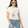 Strawberry Shortcake X Unique Vintage Rainbow Graphic Crop Tee