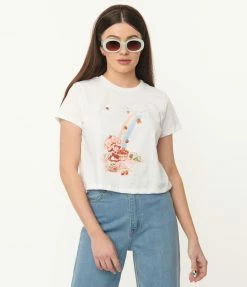 Strawberry Shortcake X Unique Vintage Rainbow Graphic Crop Tee