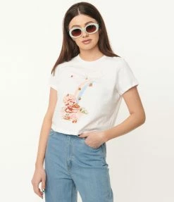 Strawberry Shortcake X Unique Vintage Rainbow Graphic Crop Tee