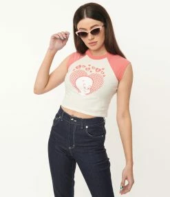 Fan Flair Casper X Unique Vintage Casper Heart Graphic Crop Tee