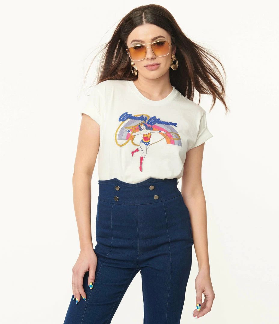 DC Comics X Unique Vintage Wonder Woman Magic Unisex Tee Fan Flair