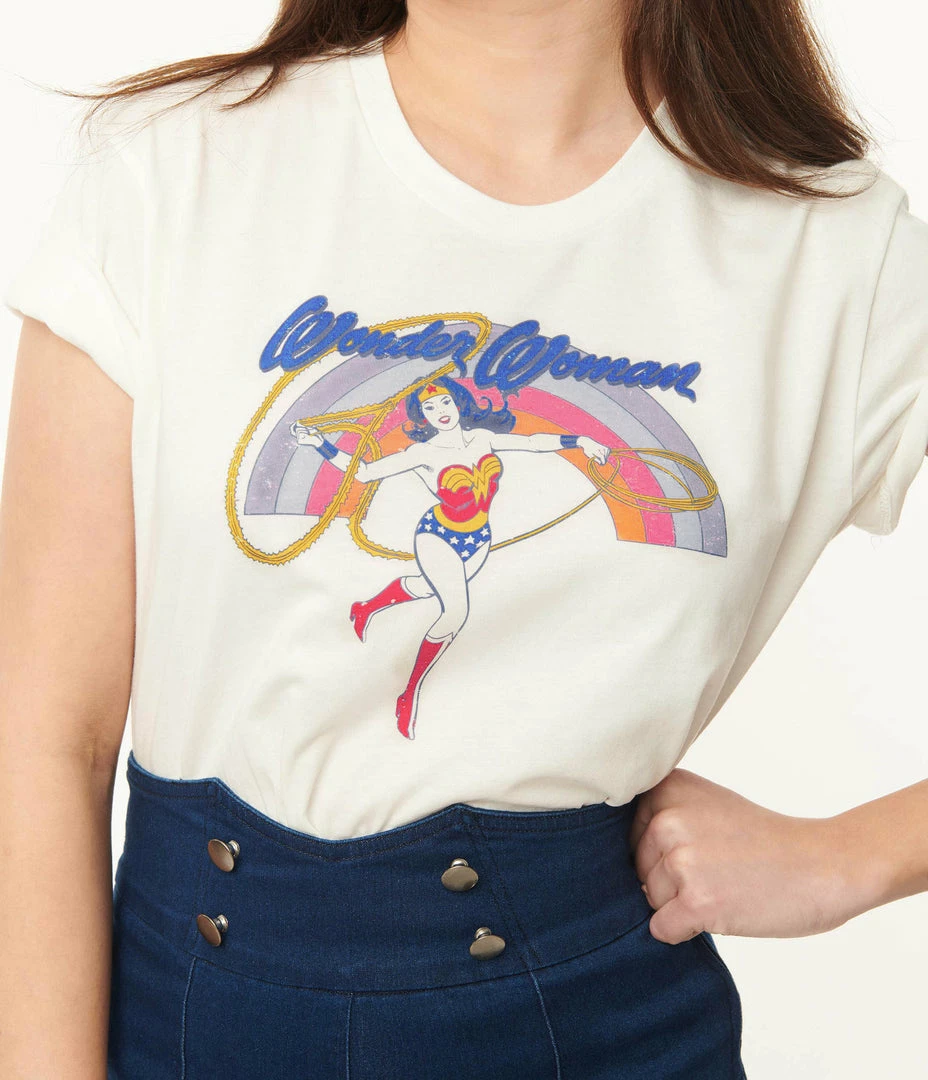 DC Comics X Unique Vintage Wonder Woman Magic Unisex Tee Fan Flair