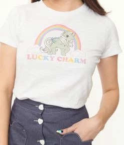 My Little Pony X Unique Vintage Lucky Charm Womens Graphic Tee Fan Flair