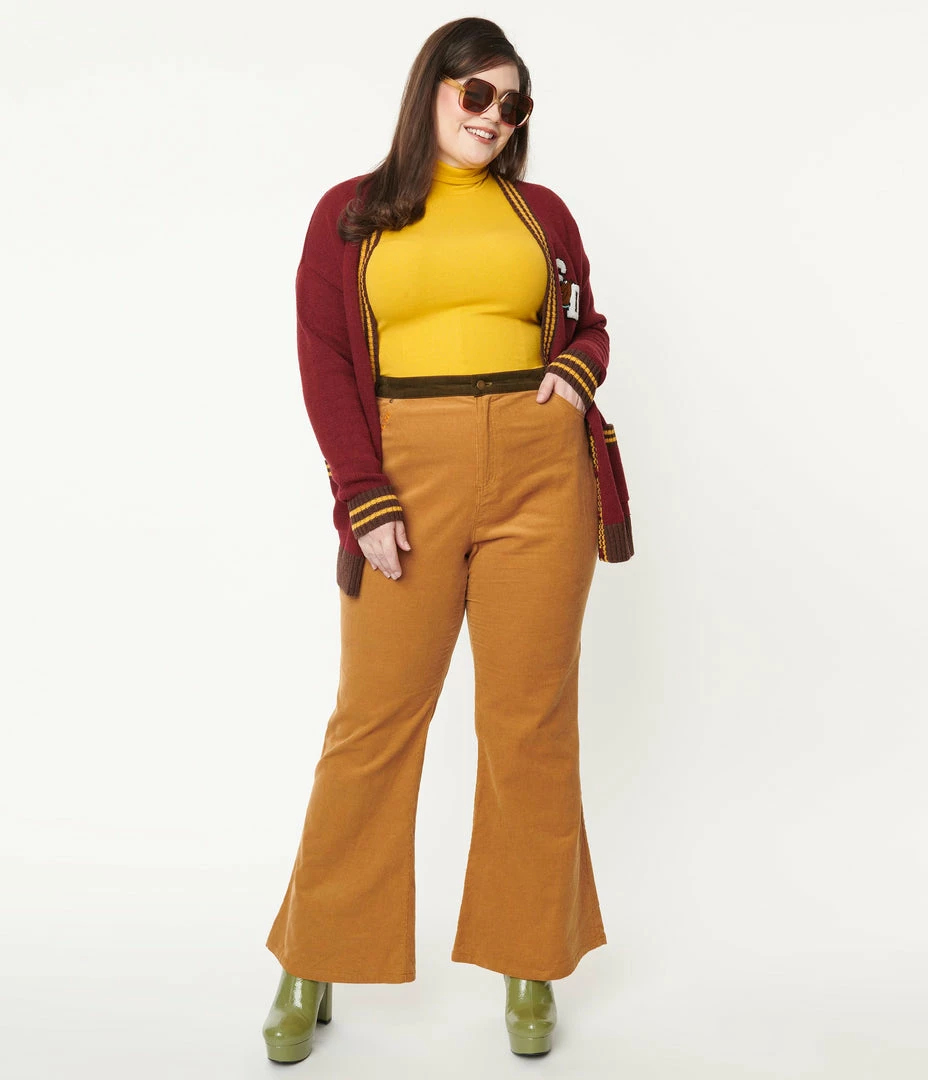 Scooby Doo X Smak Parlour Plus Size Brown Corduroy Flare Pants
