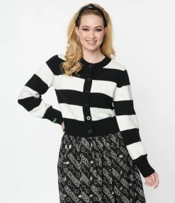 Beetlejuice X Unique Vintage Strange & Unusual Cardigan