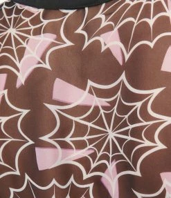 Smak Parlour 1950s Black & Purple Spiderweb Print Blouse