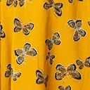 Unique Vintage 1950s Marigold & Butterfly Print Swing Dress