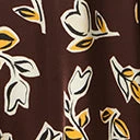 Unique Vintage 1950s Brown & Ivory Floral Print Swing Dress Sale