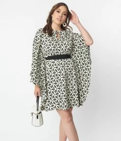 Sale Smak Parlour Ivory & Black Groovy Horseshoe Print Caftan