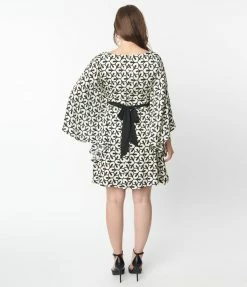 Sale Smak Parlour Ivory & Black Groovy Horseshoe Print Caftan