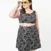 Smak Parlour Plus Size Black Scaredy Cat Gettin Groovy Dress