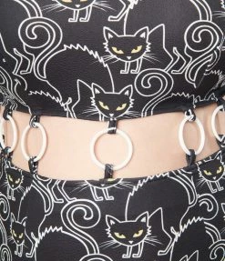 Smak Parlour Plus Size Black Scaredy Cat Gettin Groovy Dress