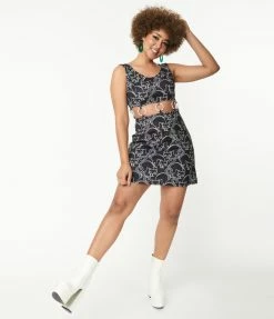 Sale Smak Parlour Black Scaredy Cat Gettin Groovy Mini Dress
