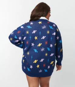 Clothing Jetsons X Unique Vintage Plus Size Blue Astro Cardigan