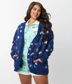 Clothing Jetsons X Unique Vintage Plus Size Blue Astro Cardigan