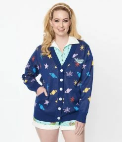 Jetsons X Unique Vintage Blue Astro Cardigan