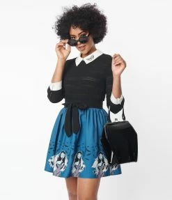 Corpse Bride X Unique Vintage Black Sabrina Sweater