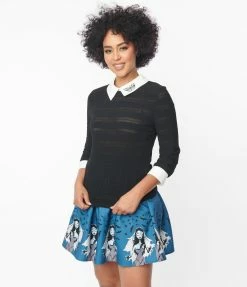 Corpse Bride X Unique Vintage Black Sabrina Sweater