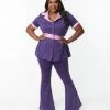 Fan Flair Scooby Doo X Smak Parlour Plus Size Purple Flare Pants