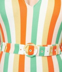 Kingdom & State Plus Size Multi Stripe One Piece Swimsuit