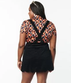 Smak Parlour Plus Size Navy & Red Chain Print Power Play Blouse Trending