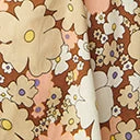 Smak Parlour Brown & Pink Floral Smocked Fit & Flare Dress Sale